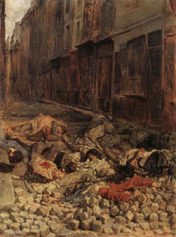 Ernest Meissonier Remembrance of Barricades in June 1848 oil painting picture
